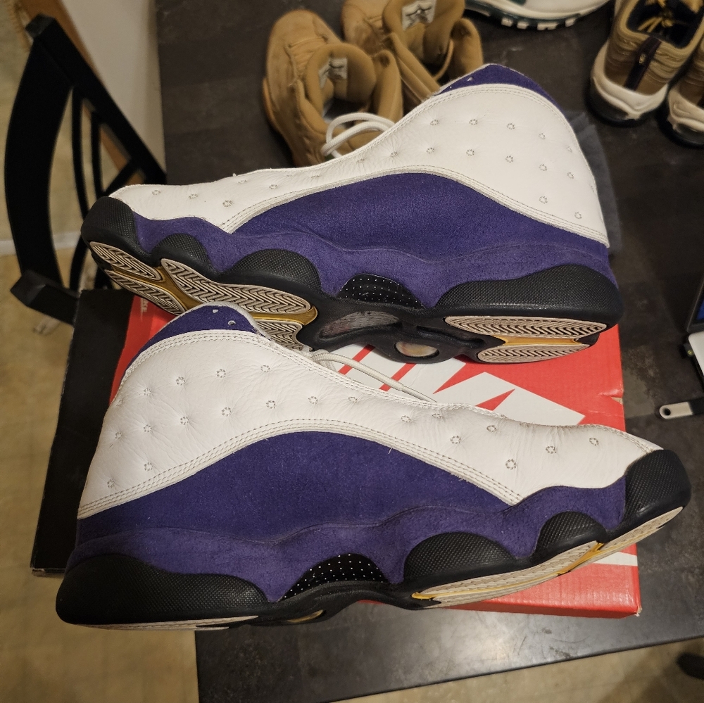 Size 10.5- 403. Jordan 13 Retro Lakers
